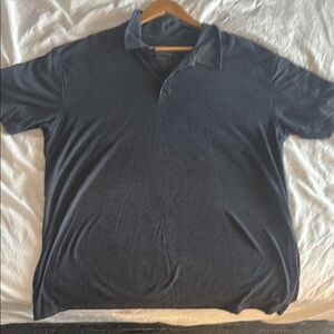 Blue Polo Shirt with Soft Fabric and Relaxed Fit